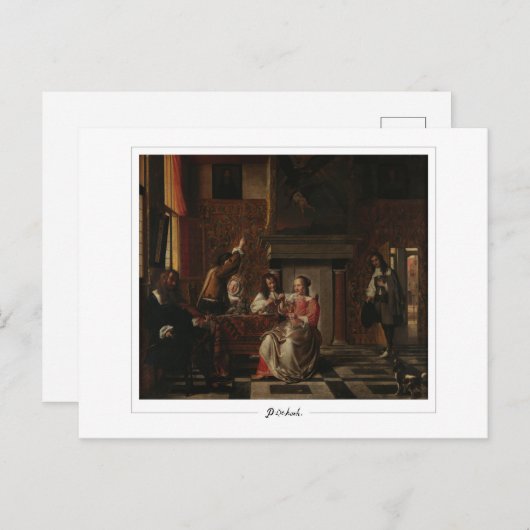 Pieter de Hooch #76 - Kunst Briefkaart (Voorkant / Achterkant)