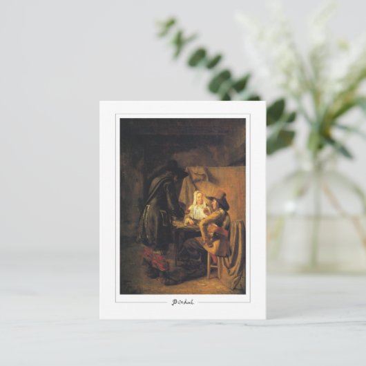 Pieter de Hooch #77 - Kunst Briefkaart (Staand voorkant)