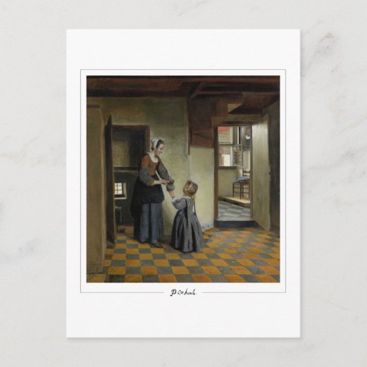 Pieter de Hooch #81 - Kunstmatig Briefkaart (Voorkant)