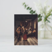 Pieter de Hooch - Betalen van de Hostess Briefkaart (Staand voorkant)
