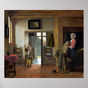 Pieter de Hooch de Bedroom Poster