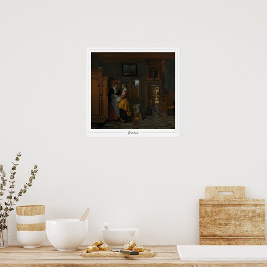 Pieter de Hooch Zedign Art Poster #3 (Keuken)
