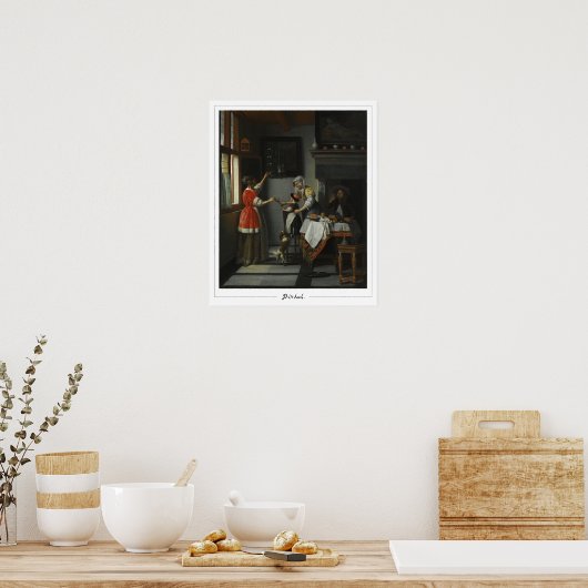 Pieter de Hooch Zedign Art Poster #9 (Keuken)