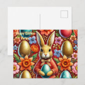 PIETER ~ HAPPY EASTER BUNNY GREETING ~ FEESTDAGENKAART (Voorkant / Achterkant)
