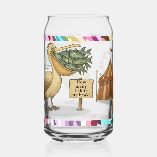 Pieter pelikaan zijn briljante snavel blikvorm glas (Voorkant)