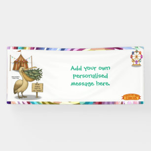 Pieter pelikaan zijn briljante snavel spandoek