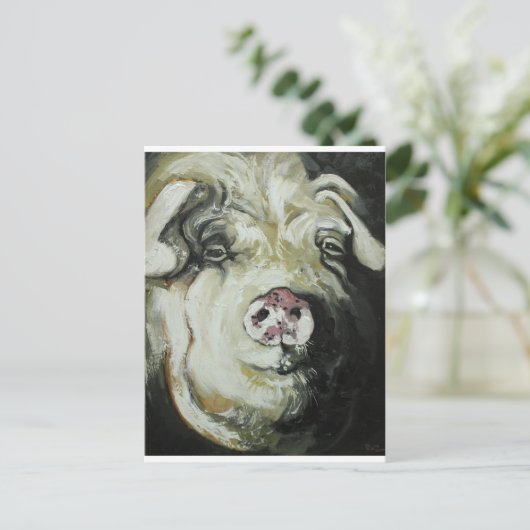Pig#7 Briefkaart (Staand voorkant)
