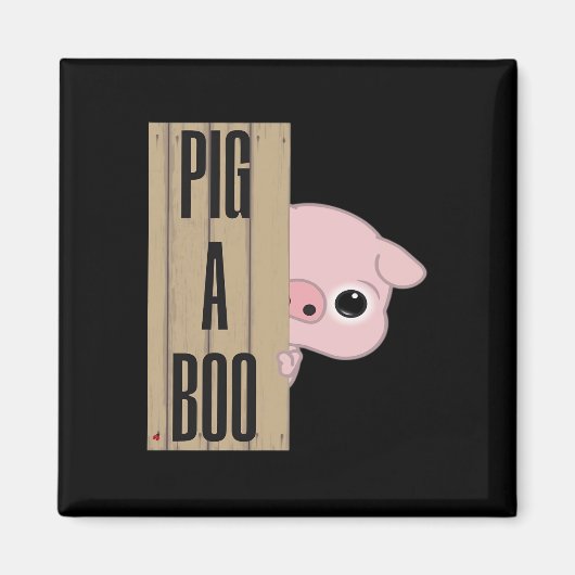 Pig A Boo Fence Magneet (Voorkant)