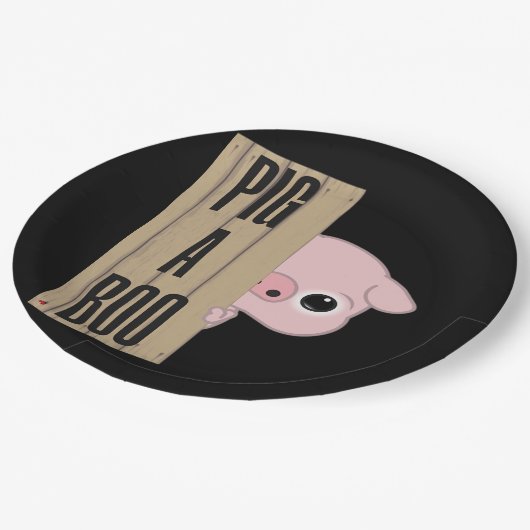 Pig A Boo Fence Papieren Bordje (Gekanteld)