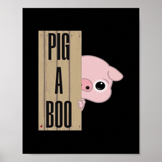 Pig A Boo Fence Poster (Voorkant)