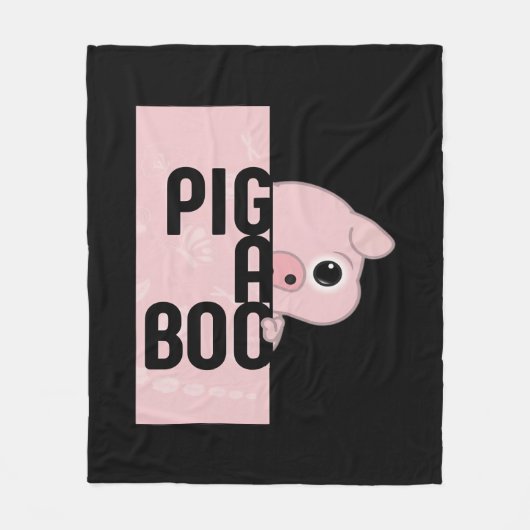 Pig A Boo Fleece Deken (Voorkant)