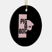 Pig A Boo Keramisch Ornament (Rechts)