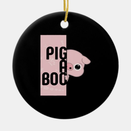 Pig A Boo Keramisch Ornament (Voorkant)