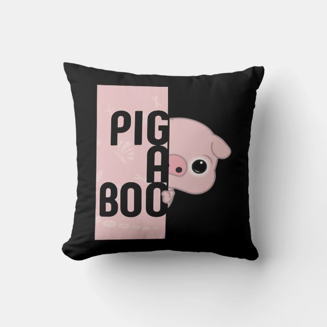 Pig A Boo Kussen (Voorkant)