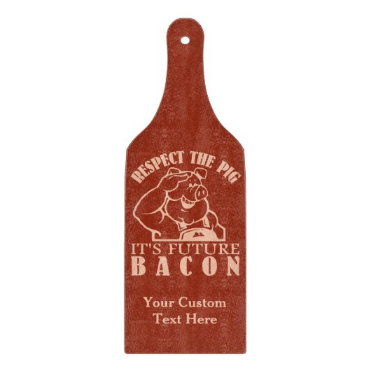 PIG AAN BACON, aangepast kleurensnijbord Snijplank (Voorkant)