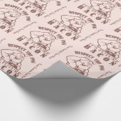 PIG AAN BACON aangepast papier voor het verpakken  (Hoek)
