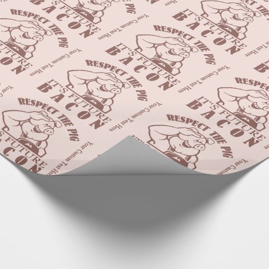 PIG AAN BACON aangepast papier voor het verpakken (Hoek)