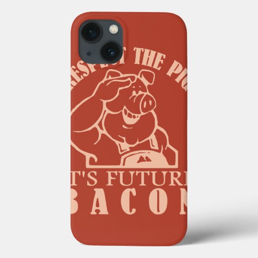 PIG AAN BACON, aangepaste kleur, iPad case (Achterkant)