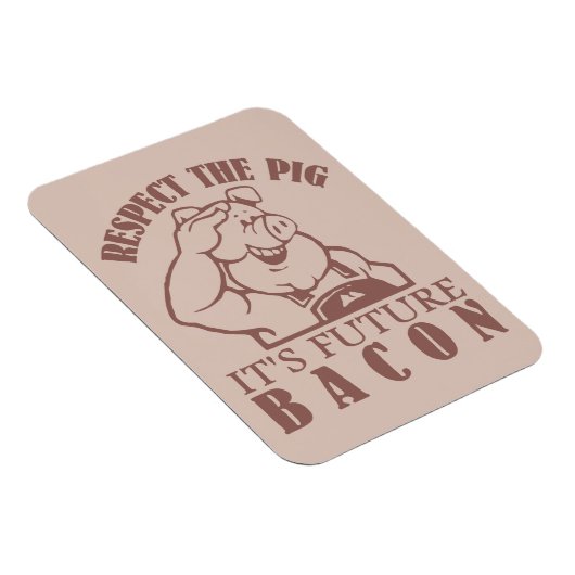 PIG AAN BACON aangepaste kleurenmagneet Magneet (Rechterzijde)