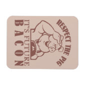 PIG AAN BACON aangepaste kleurenmagneet Magneet (Horizontaal)