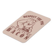 PIG AAN BACON aangepaste kleurenmagneet Magneet (Linkerzijde)