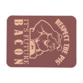 PIG AAN BACON aangepaste kleurenmagneet Magneet (Horizontaal)