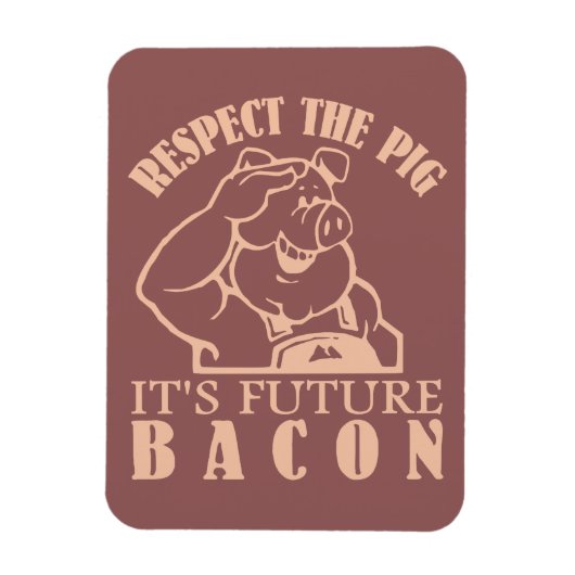 PIG AAN BACON aangepaste kleurenmagneet Magneet (Verticaal)