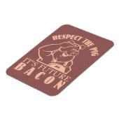 PIG AAN BACON aangepaste kleurenmagneet Magneet (Linkerzijde)