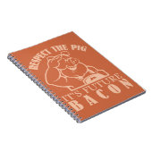PIG AAN BACON notitieboek aangepaste kleur (Rechterzijde)
