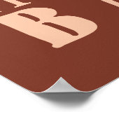 PIG AAN BACON poster aangepaste kleur (Hoek)