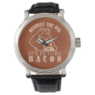 PIG AAN de douanemonsters van BACON Horloge