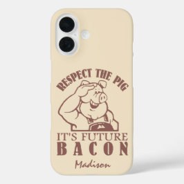 PIG AAN de douanenaam van BACON & de gevallen van  iPhone 16 Hoesje