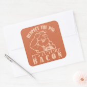 PIG AAN de stickers van de douanekleur BACON (Envelop)