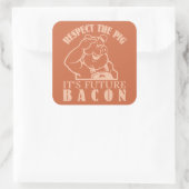 PIG AAN de stickers van de douanekleur BACON (Tas)