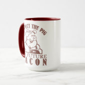 PIG AAN mok BACON - kies stijl & kleur (Voorkant links)
