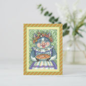 PIG & ACORN PIE, THANKSGIVING GEMAAKT MET LOVE FEESTDAGENKAART (Staand voorkant)