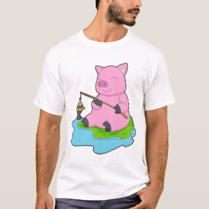 Pig Angler Fish Gevist T-shirt