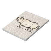 Pig Antiek Piggy Cute  Notitieblok (Linkerzijde)