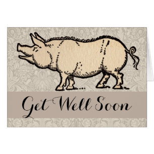 Pig Antiek Piggy Schattige  Illustratie