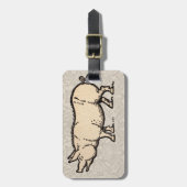 Pig Antiek Piggy Schattige  Illustratie Bagagelabel (Voorkant verticaal)