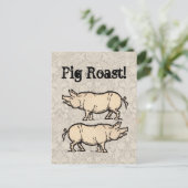 Pig Antiek Piggy Schattige  Illustratie Briefkaart (Staand voorkant)