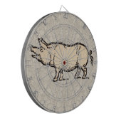 Pig Antiek Piggy Schattige  Illustratie Dartbord (Voorkant Links)