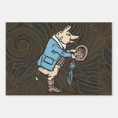 Pig Antiek Piggy Schattige  Illustratie Inpakpapier Vel (Voorkant 3)