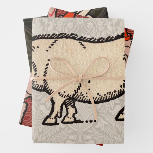 Pig Antiek Piggy Schattige  Illustratie Inpakpapier Vel (In situ)