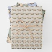 Pig Antiek Piggy Schattige Illustratie Inpakpapier Vel (In situ)