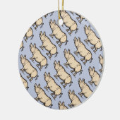 Pig Antiek Piggy Schattige Illustratie Keramisch Ornament (Links)