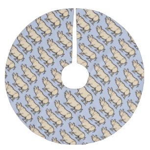 Pig Antiek Piggy Schattige  Illustratie Kerstboom Rok