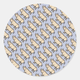 Pig Antiek Piggy Schattige  Illustratie Ronde Sticker