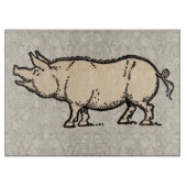 Pig Antiek Piggy Schattige  Illustratie Snijplank (Voorkant)