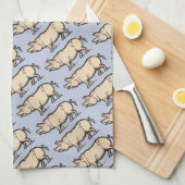 Pig Antiek Piggy Schattige  Illustratie Theedoek (Quarter Fold)